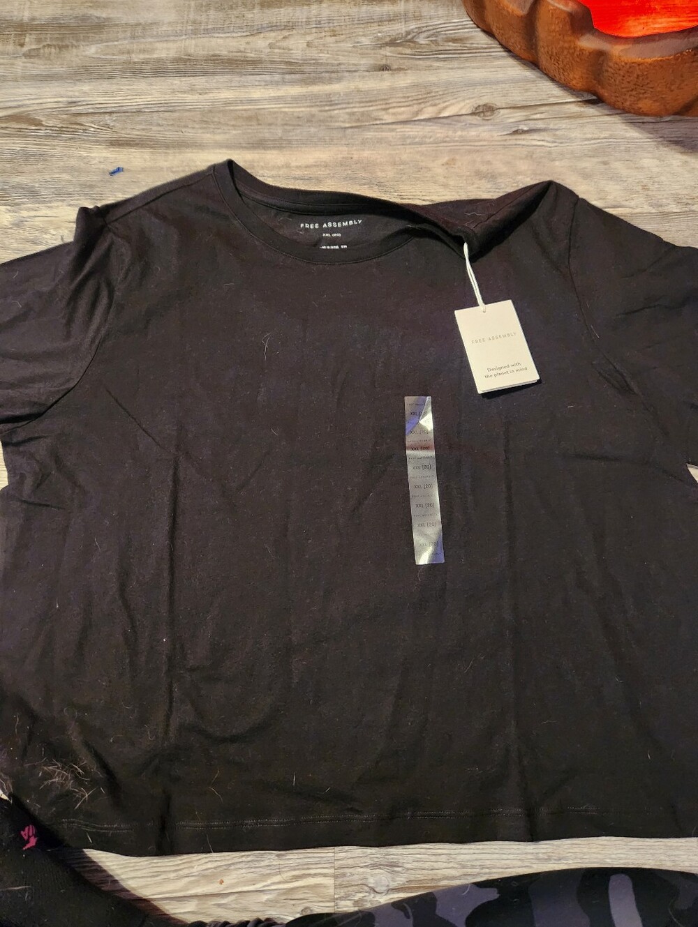 Free Assembly Women's Black Short Sleeve Crew Tee